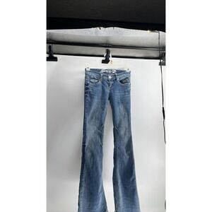 7 For All Mankind Women's 28 Bootcut Jeans Blue Denim Low Rise
